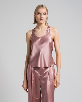 Jacob Lee Pink silk top WST093SS24PP