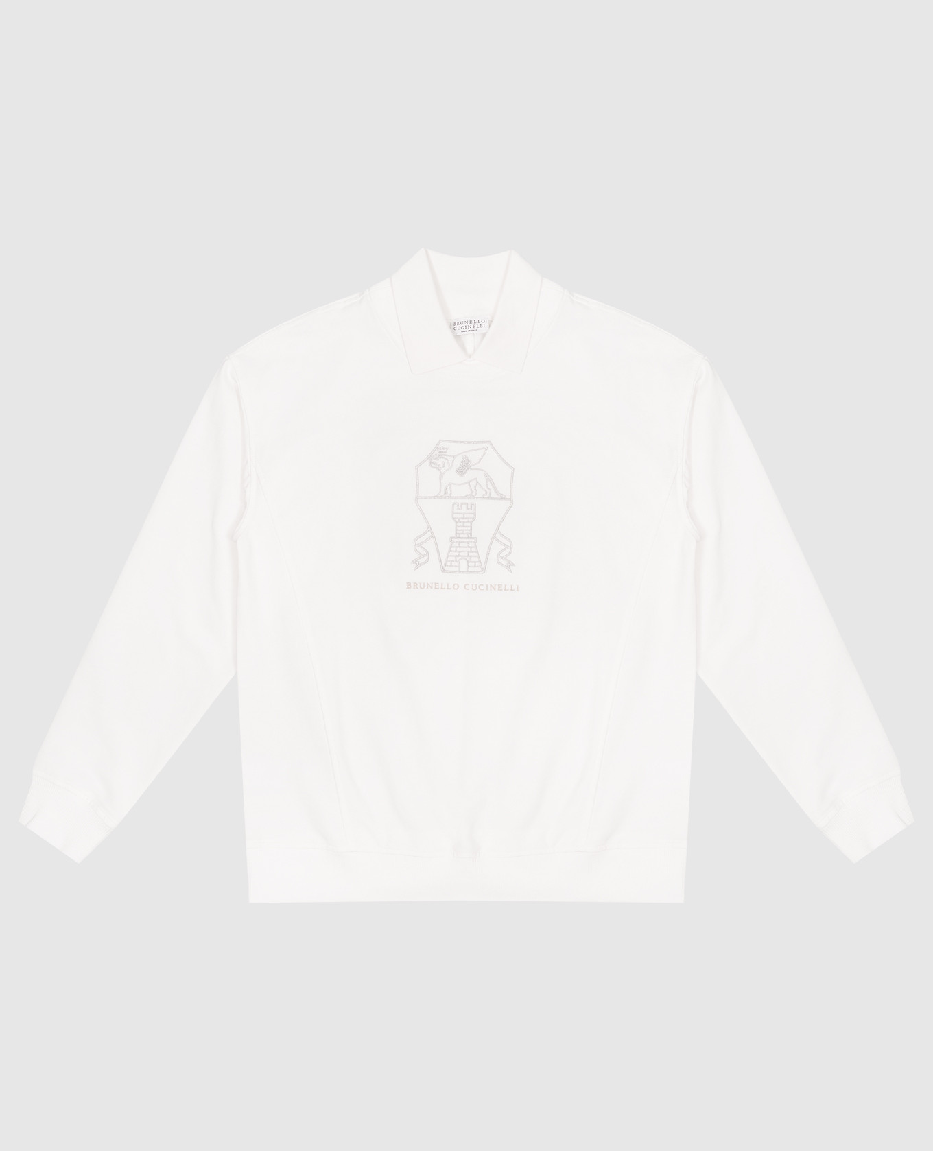 

Children's white sweatshirt with logo embroidery Brunello Cucinelli