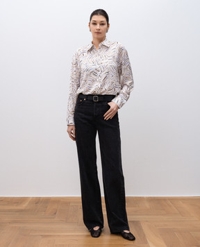 PROENZA SCHOULER Eve white blouse with Parachute Flou print WL2514559BY315TER