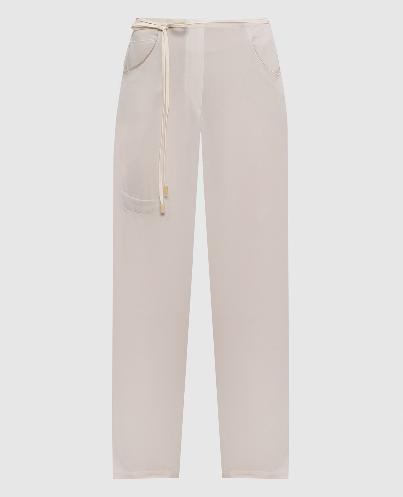 

Beige silk pants Brunello Cucinelli