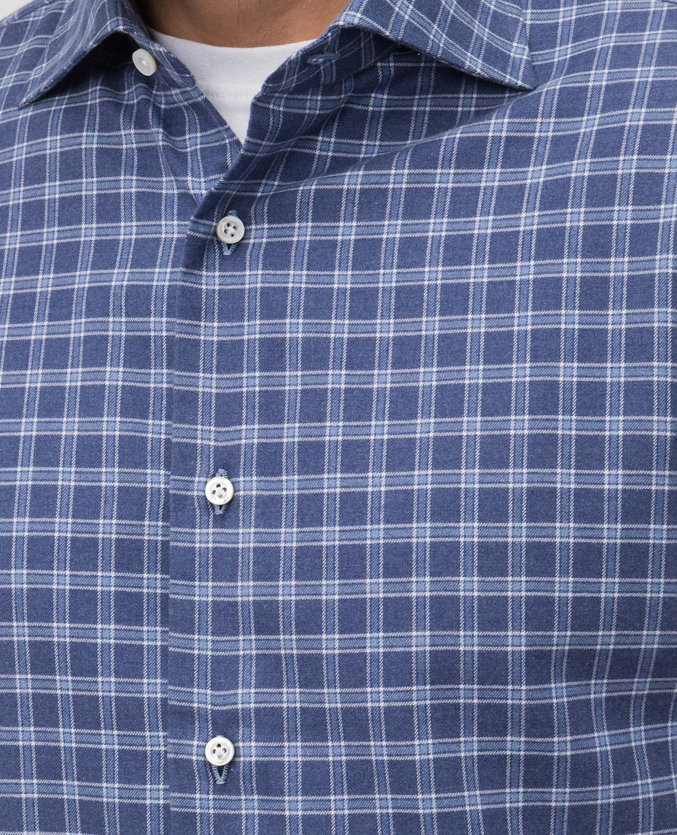 

Blue checkered shirt ISAIA