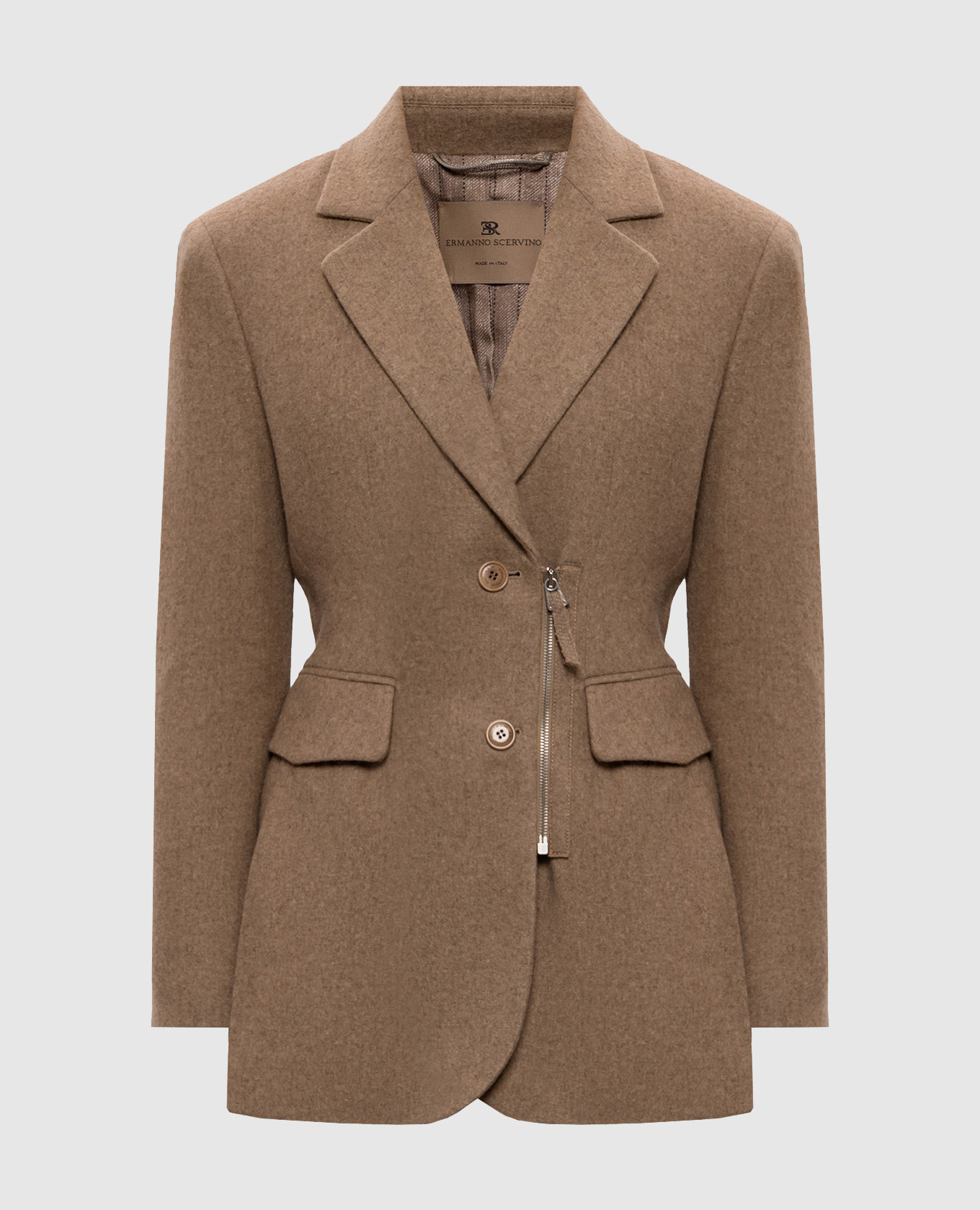 

Brown jacket with wool Ermanno Scervino