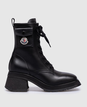 Moncler Gigi Logo Black Leather Chelsea Boots J209B4F00120M4334