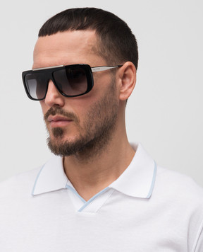 Alexander McQueen Black sunglasses with logo engraving 832528J0770