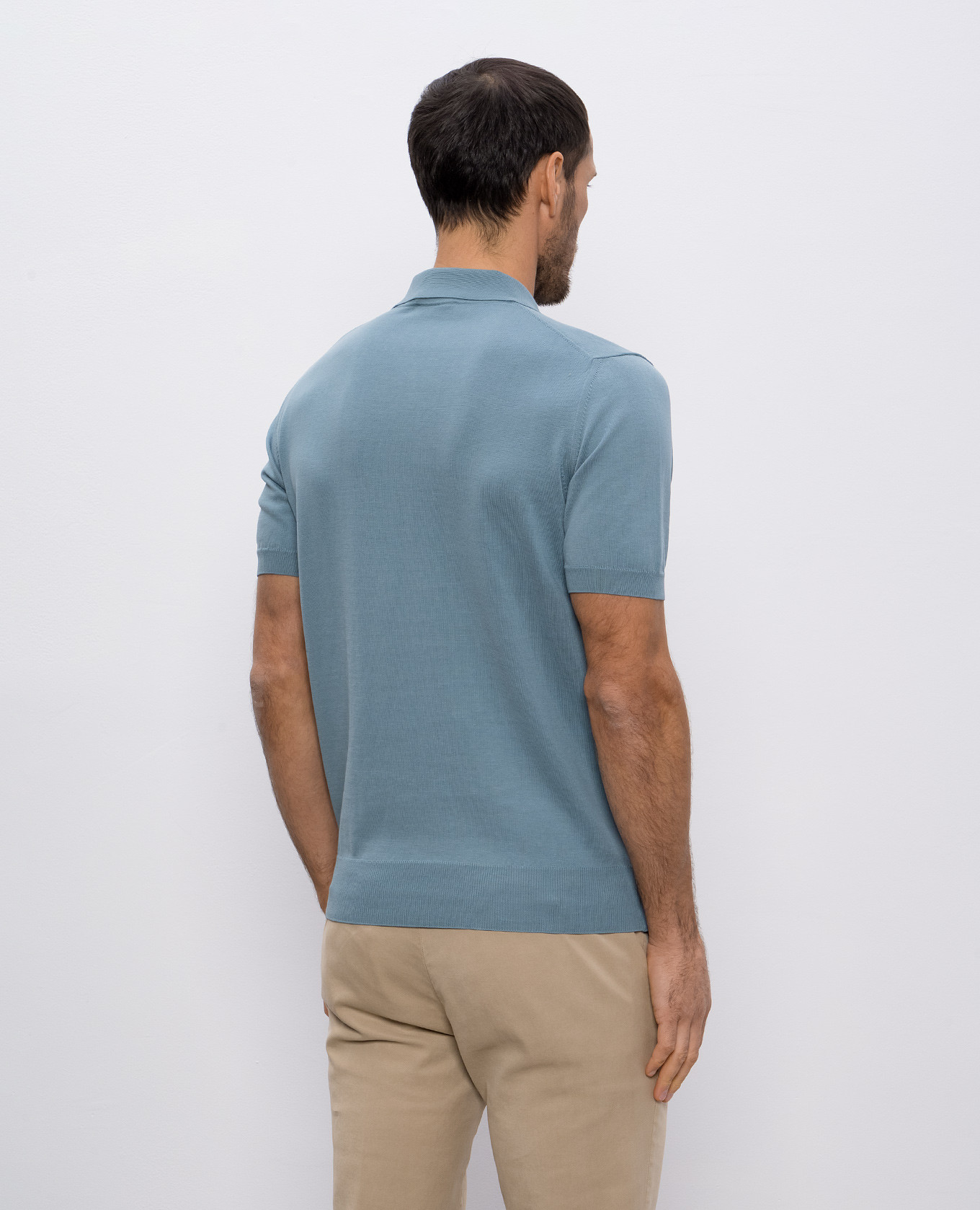 

Green zip-up polo shirt Canali