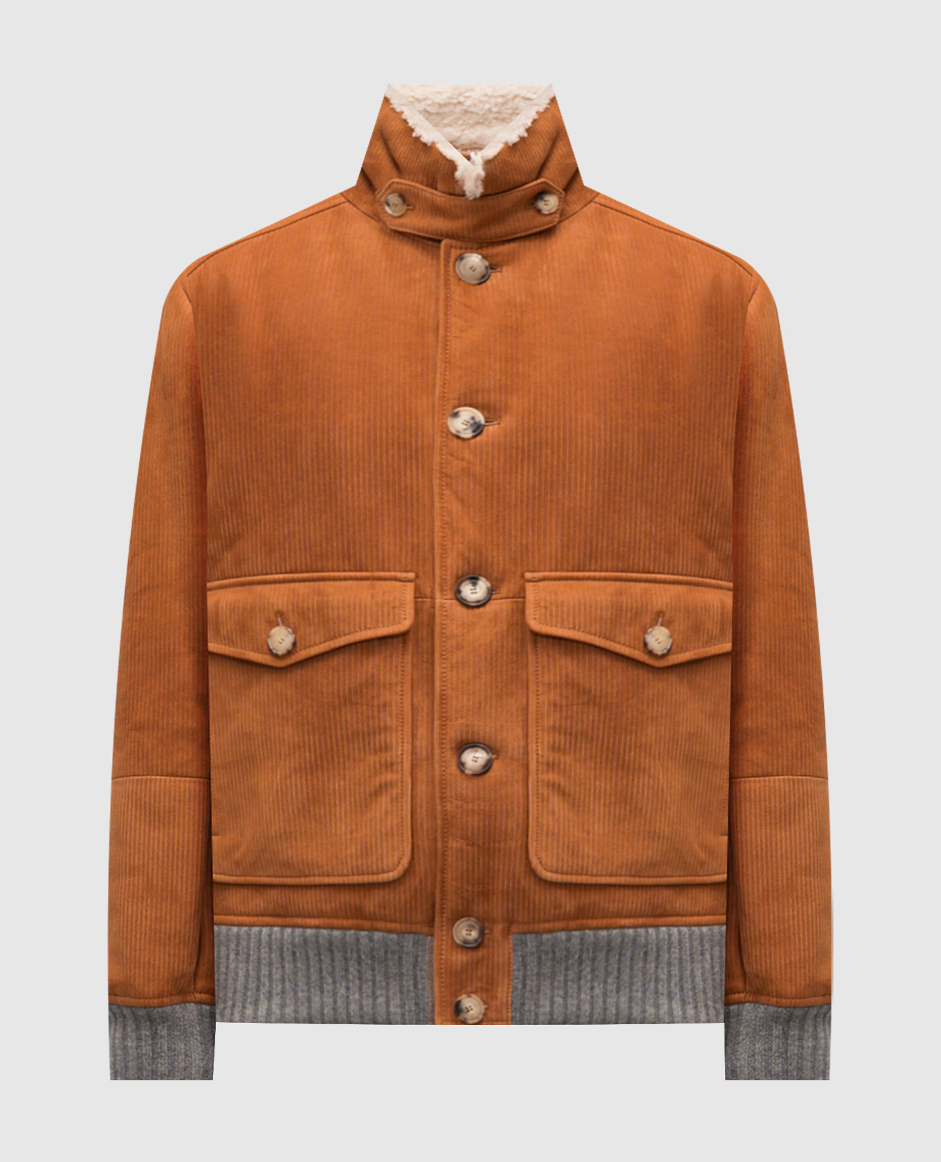 

Brown nubuck fur jacket Brunello Cucinelli