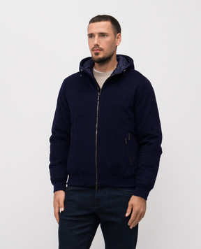 MooRER ONIRO blue down jacket made of wool and cashmere ONIROLSL