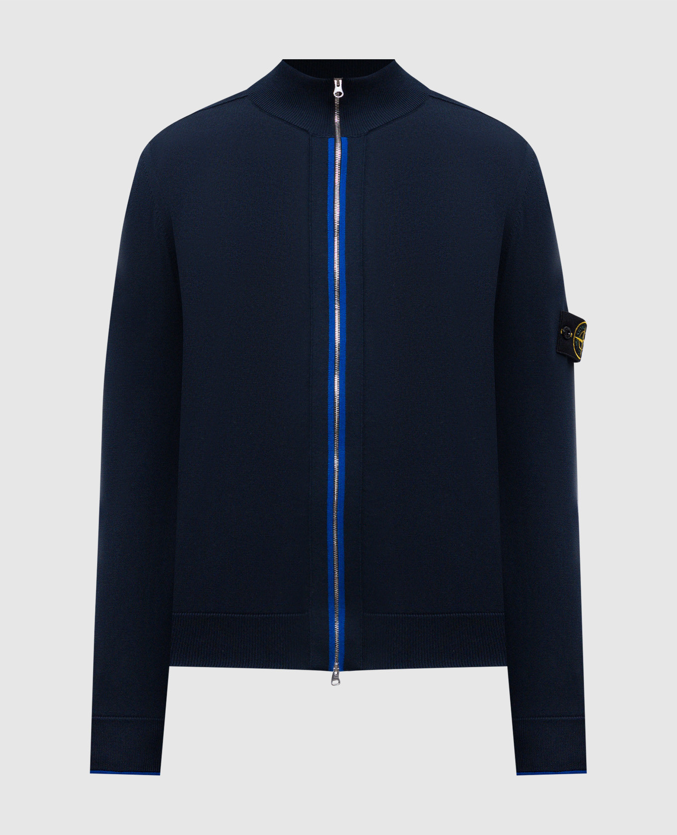 

Blue cardigan with patch Stone Island