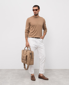 Stefano Ricci Brown sweater made of wool, silk and cashmere KE08004G01E25374