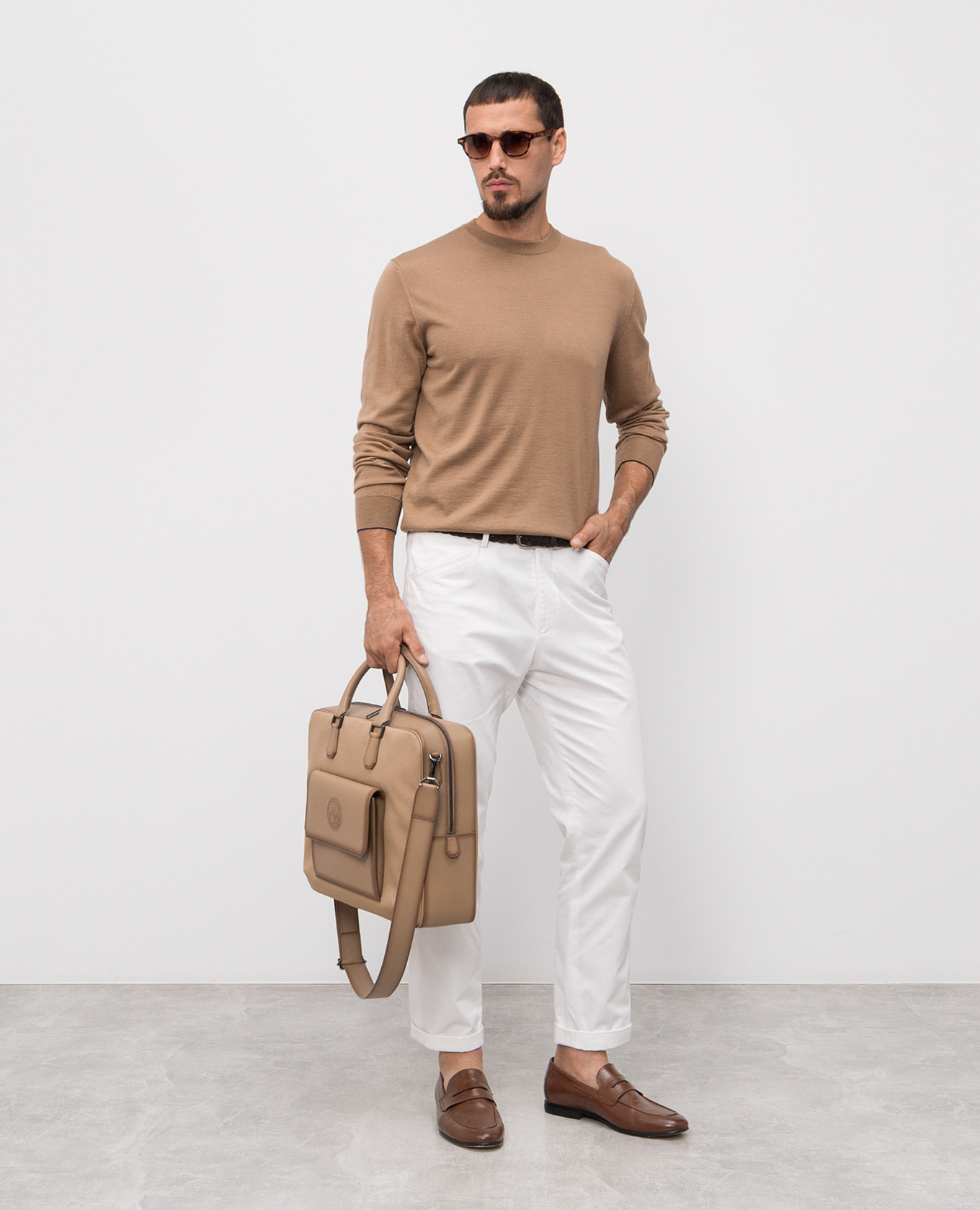 Brown sweater made of wool, silk and cashmere Stefano Ricci 2