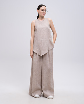 Peserico Beige linen top S0802002600