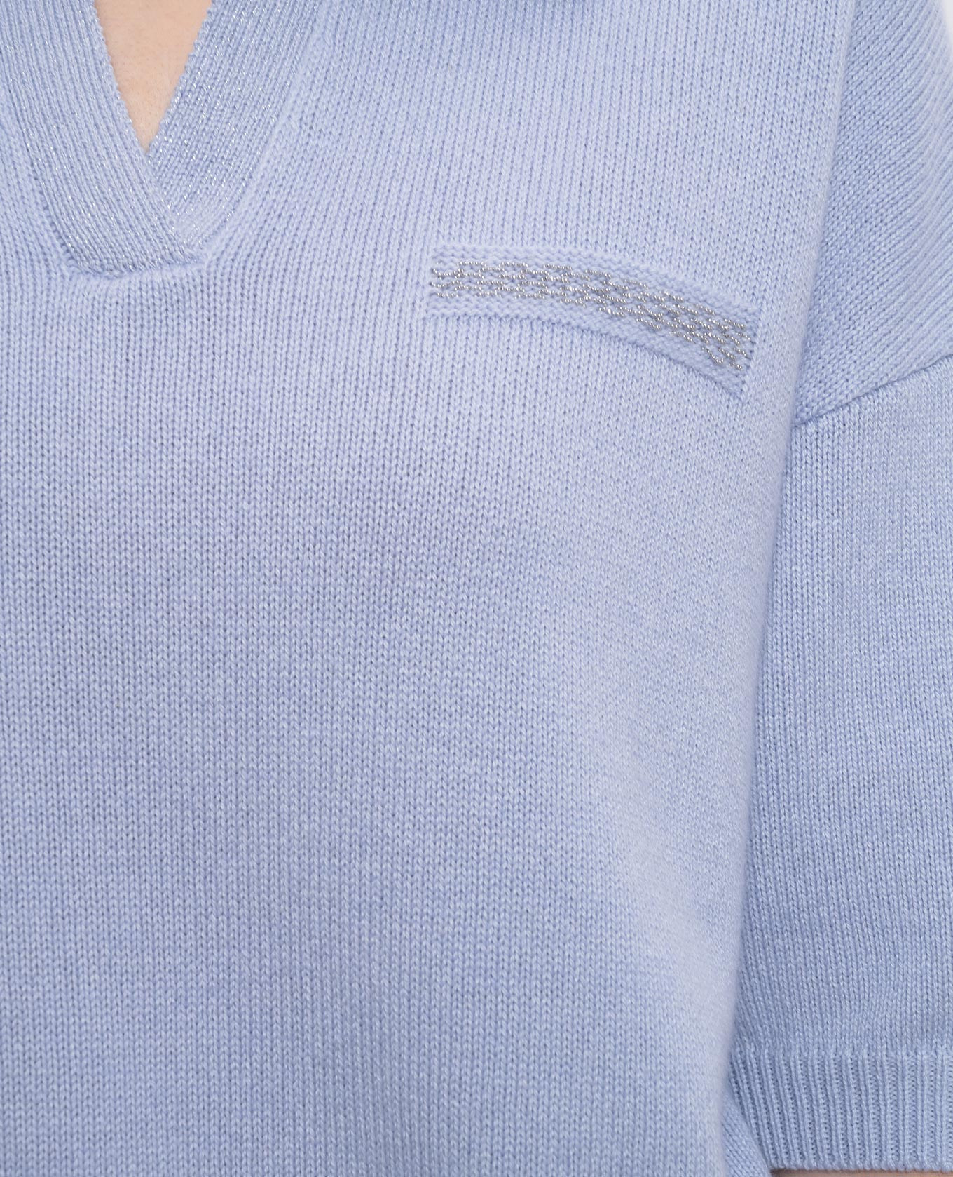 

Blue wool, silk and cashmere top Peserico, Light blue