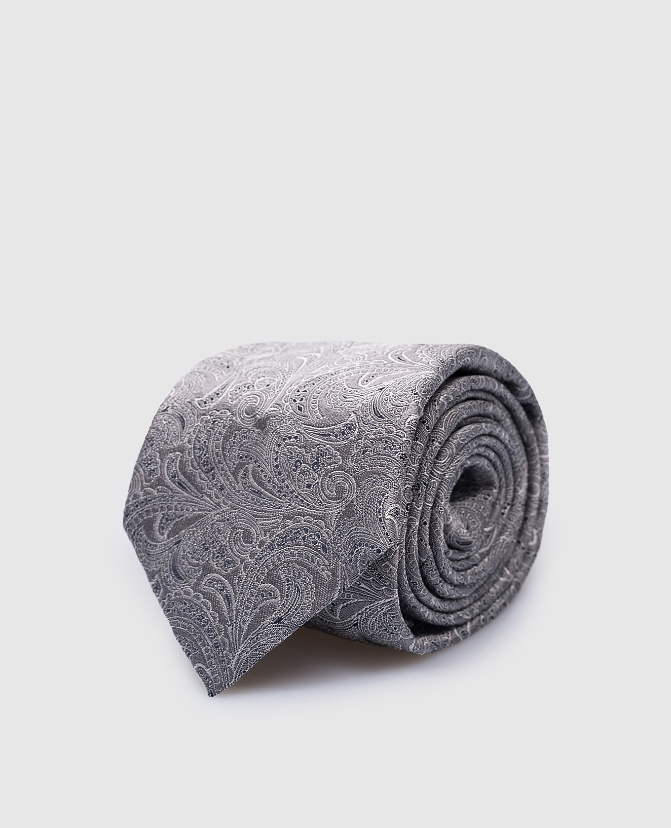 

Gray paisley silk tie Brunello Cucinelli, Grey