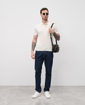 Tom Ford Beige polo with silk KPS025YMS111S25