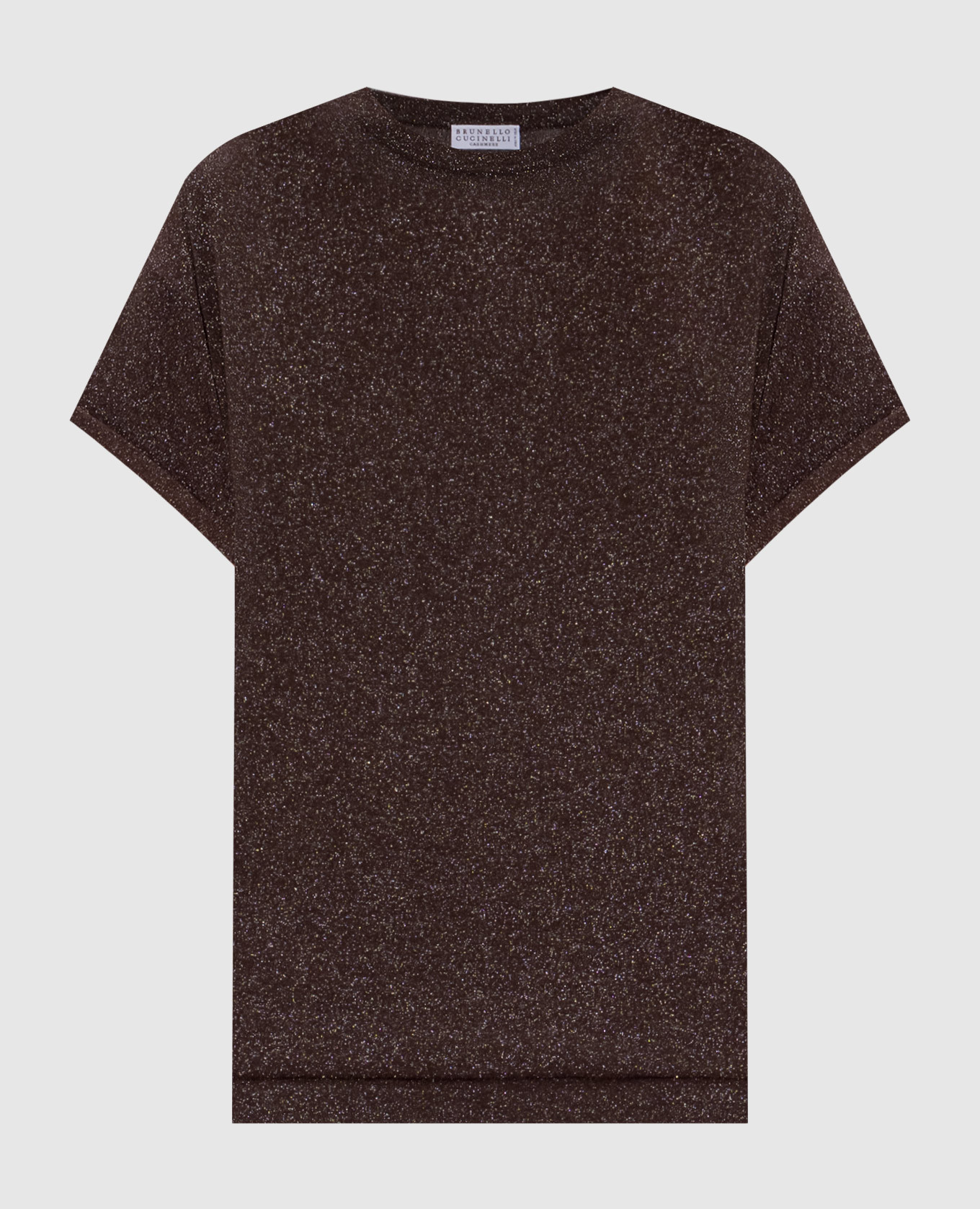 Brown top with lurex Brunello Cucinelli