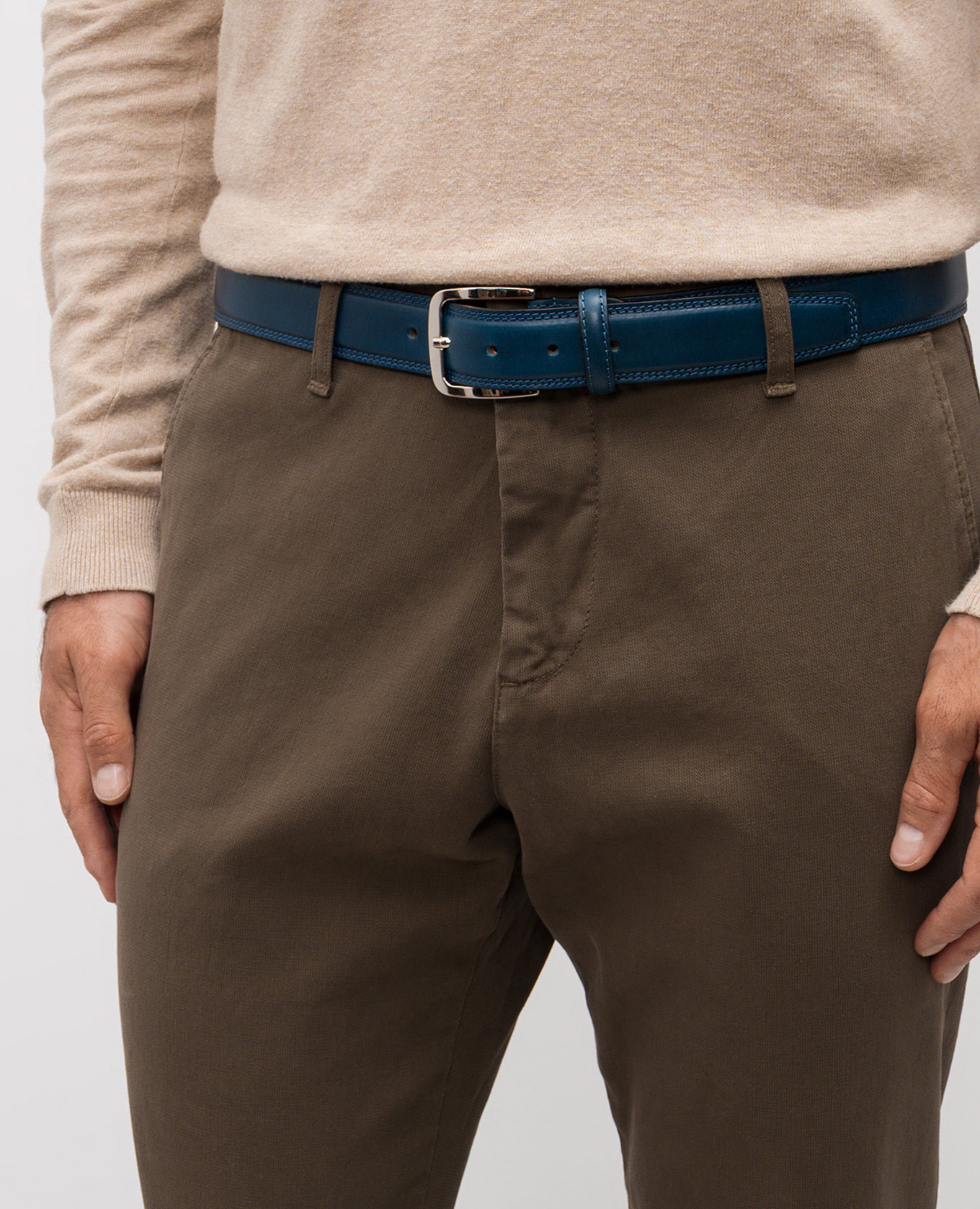 

Blue leather belt ISAIA