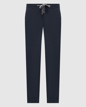Marco Pescarolo Caracciolo blue wool and cashmere pants CARACCIOLO5229