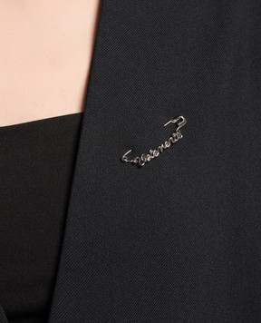 Vetements Silver brooch with logo UE64PI100S
