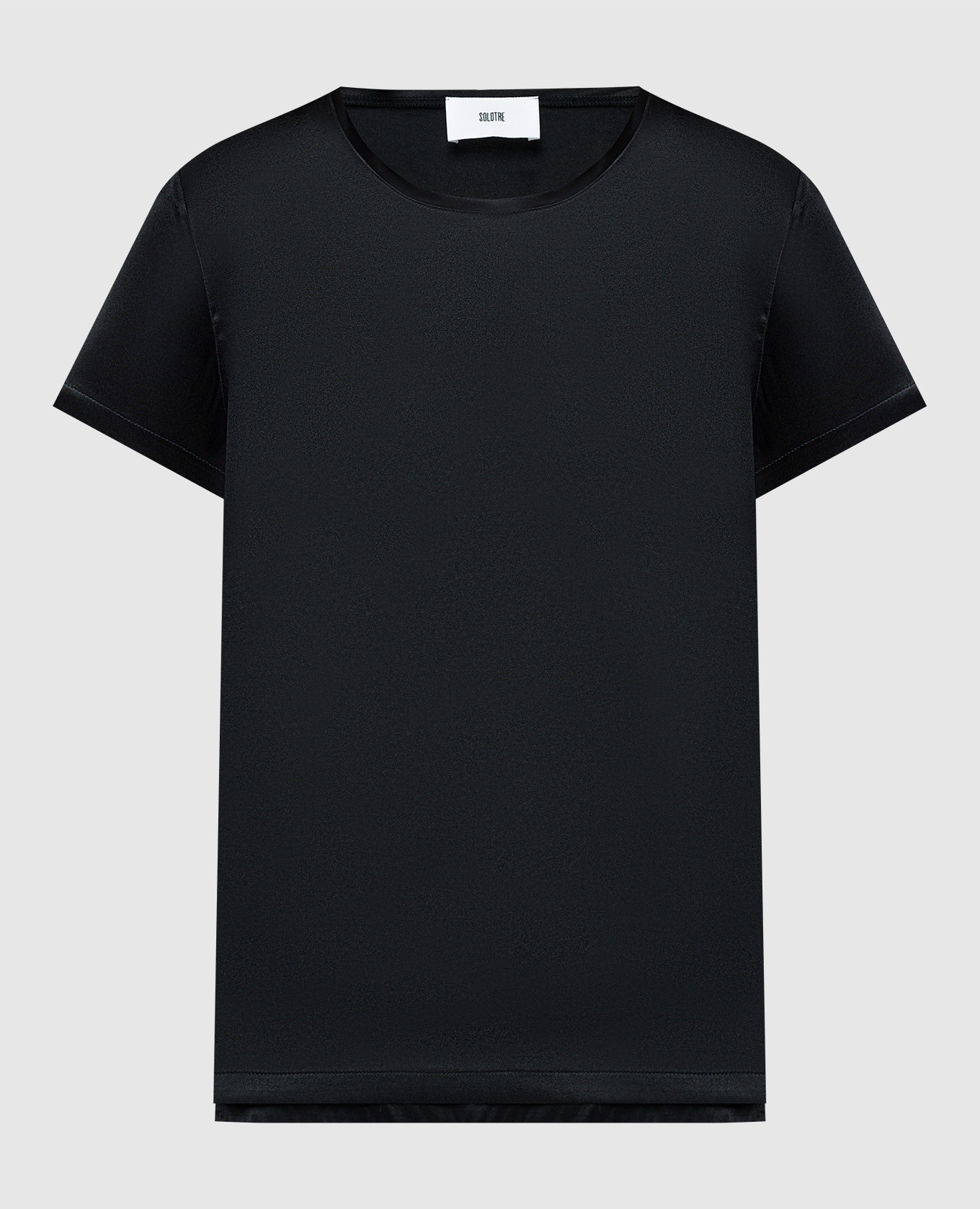 

Black T-shirt made of silk Solotre