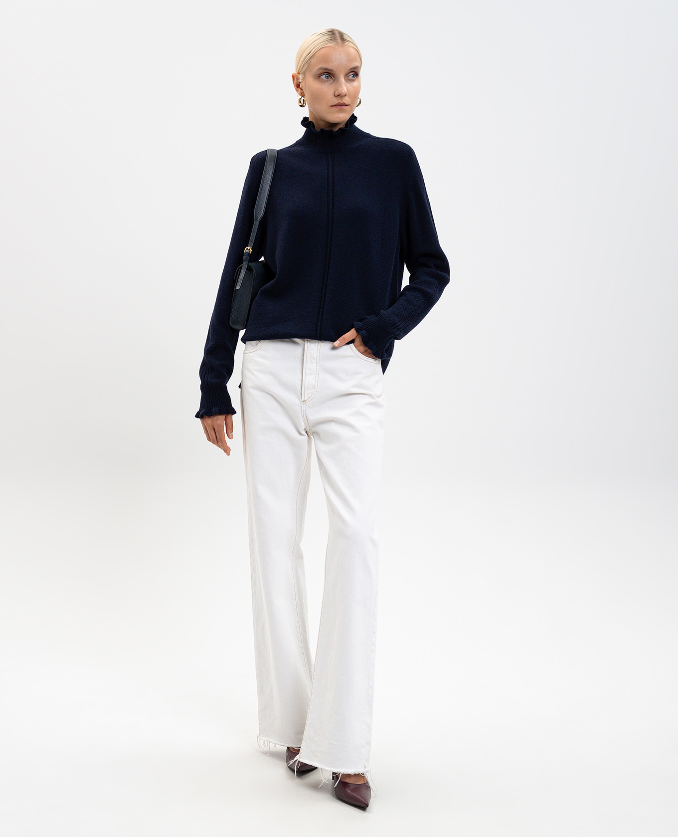 

Blue sweater with wool and cashmere Twinset