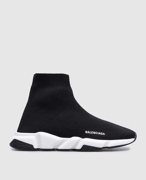 Balenciaga Kids' black sneakers with contrasting logo 597425W2DB2