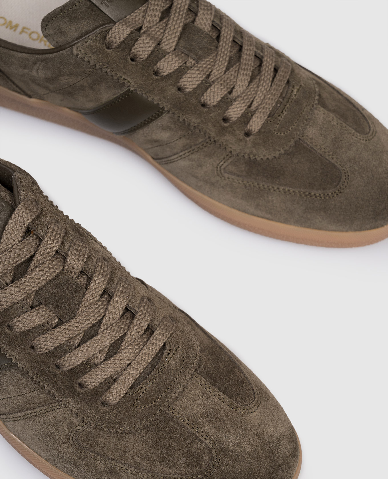 

Archer khaki suede sneakers Tom Ford