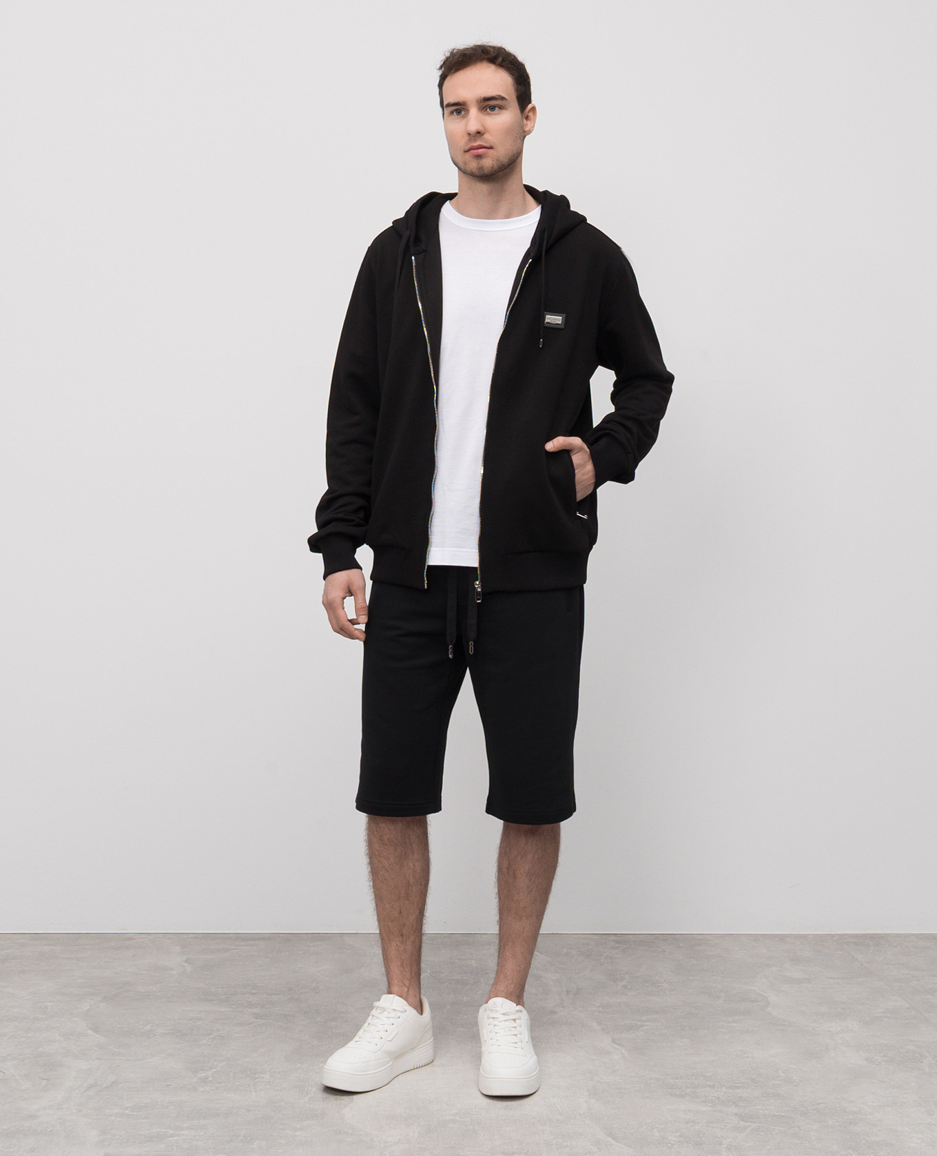 

Black shorts with logo Dolce&Gabbana
