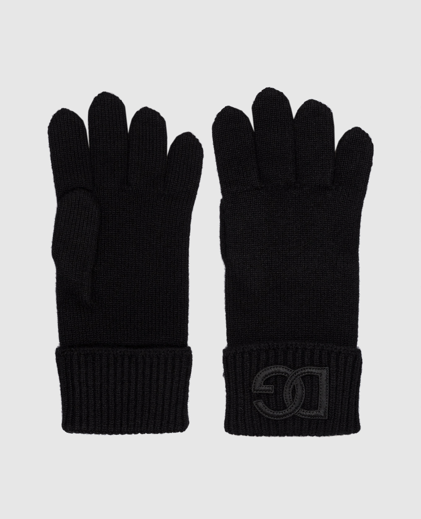 

Black cashmere gloves with DG logo patch Dolce&Gabbana