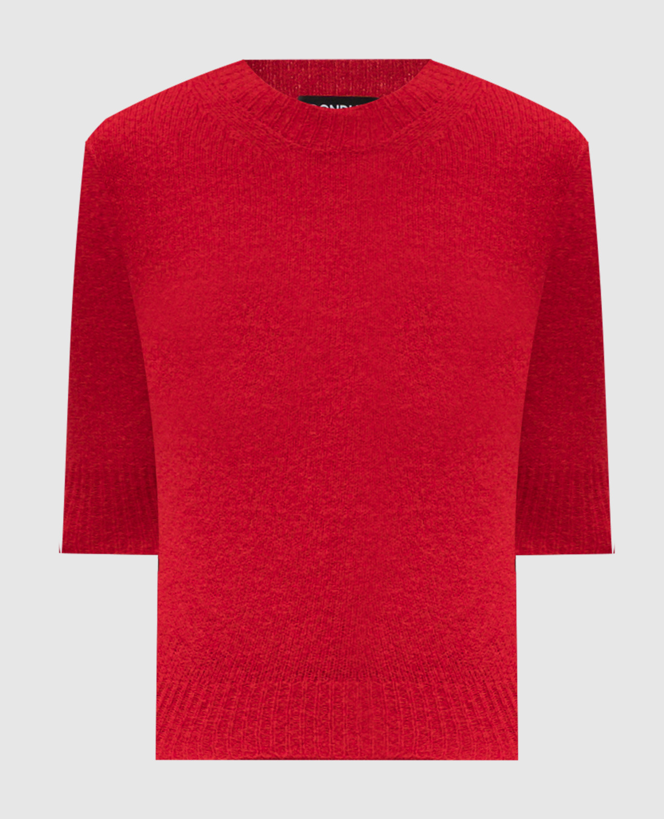 

Red wool and cashmere top with metallic logo Dondup