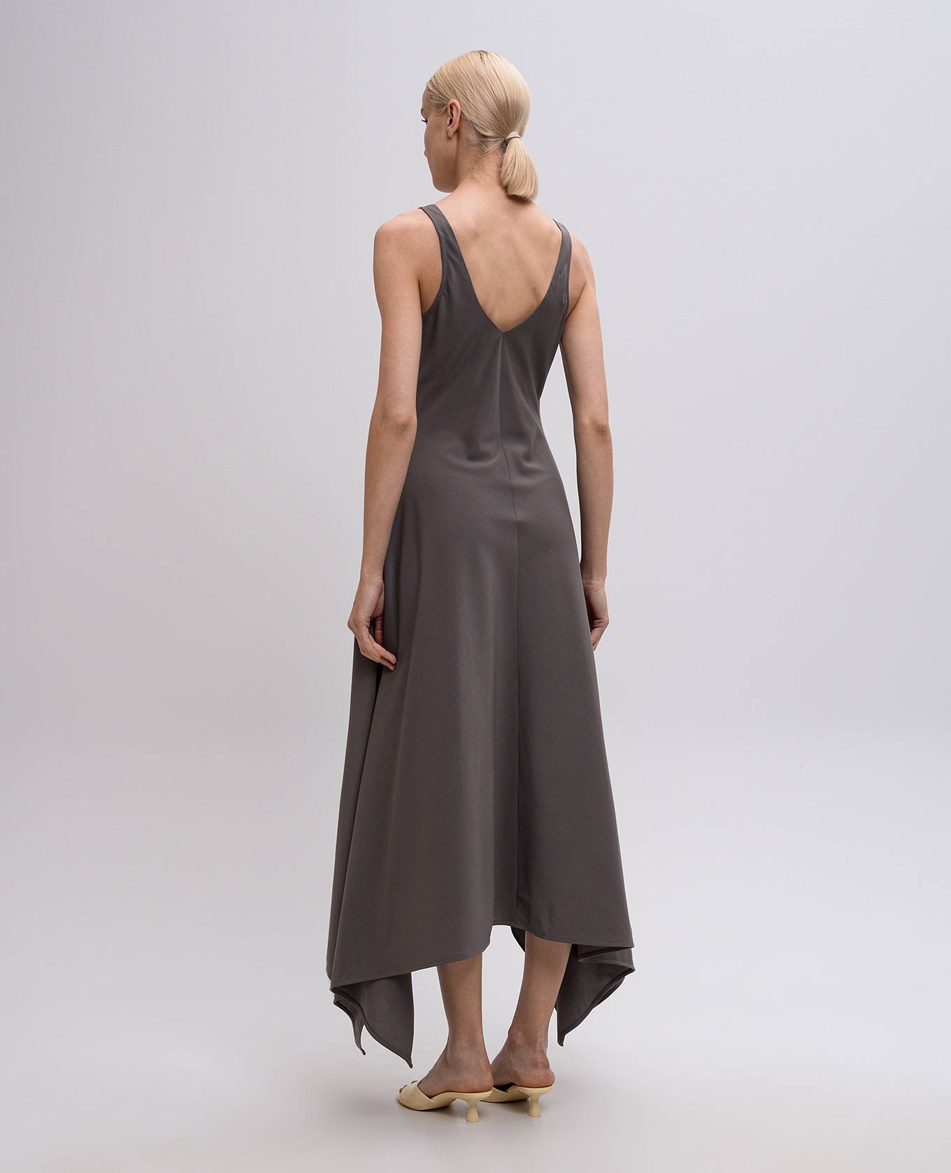 

Khaki wool midi dress Ami Paris
