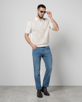 Stefano Ricci Blue jeans with a distressed effect MST42S3230T0082