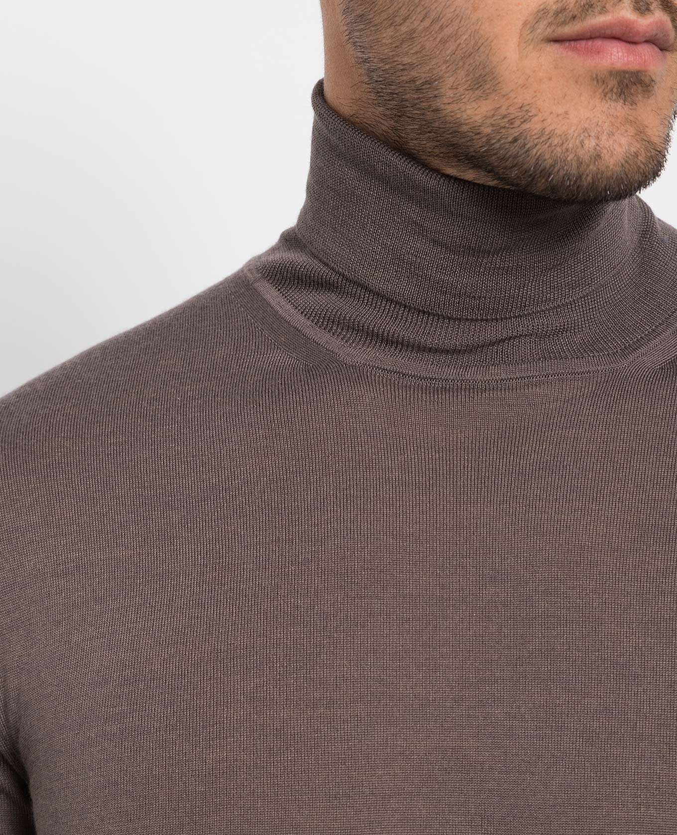 Brown wool, silk and cashmere golf Cashmere&Whiskey 5