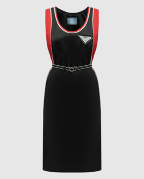 Prada Black dress with logo 2306231WQ8
