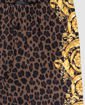 Versace Children's brown leggings Wild Barocco 10000421A125696