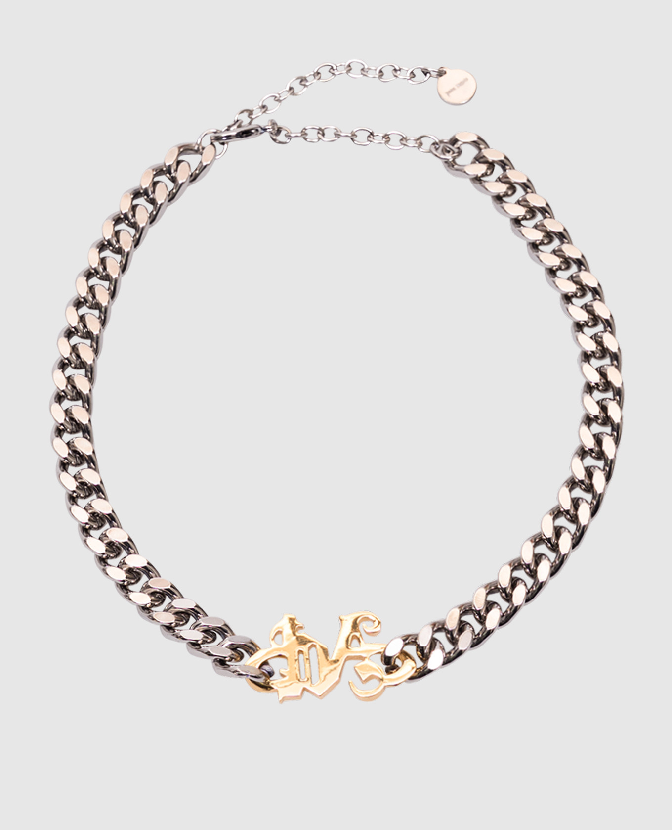 

Silver necklace with monogram logo Palm Angels