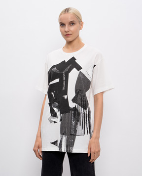 Y`S Yamamoto White T-shirt with print YPT30075