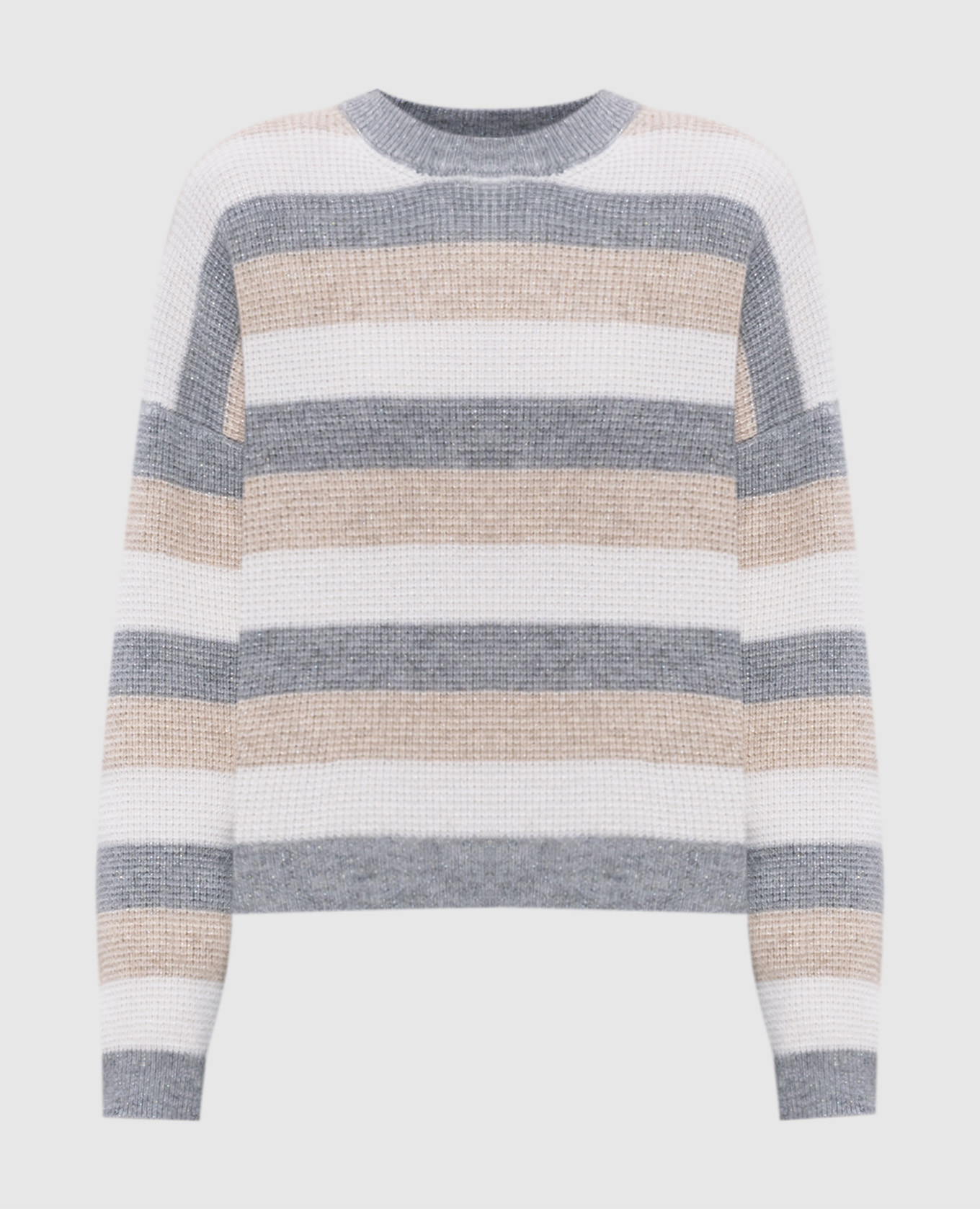 

Sweater with wool, silk and cashmere with lurex Peserico, White