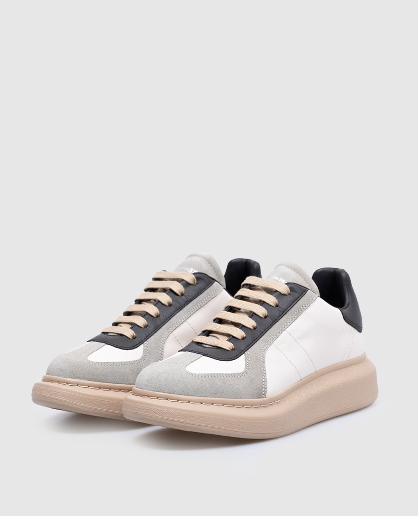 Leather sneakers with logo Alexander McQueen 2