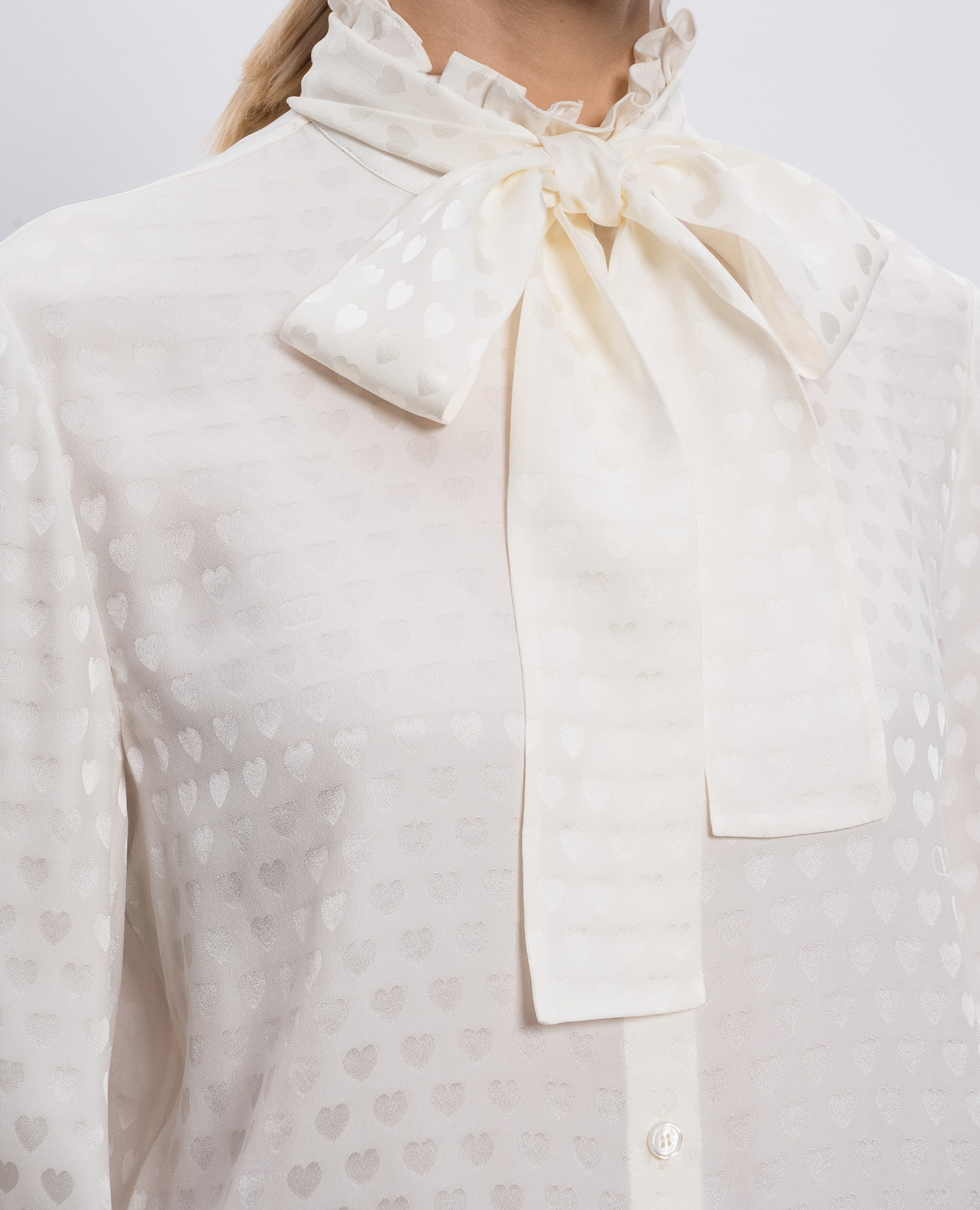 White patterned silk blouse Valentino 5