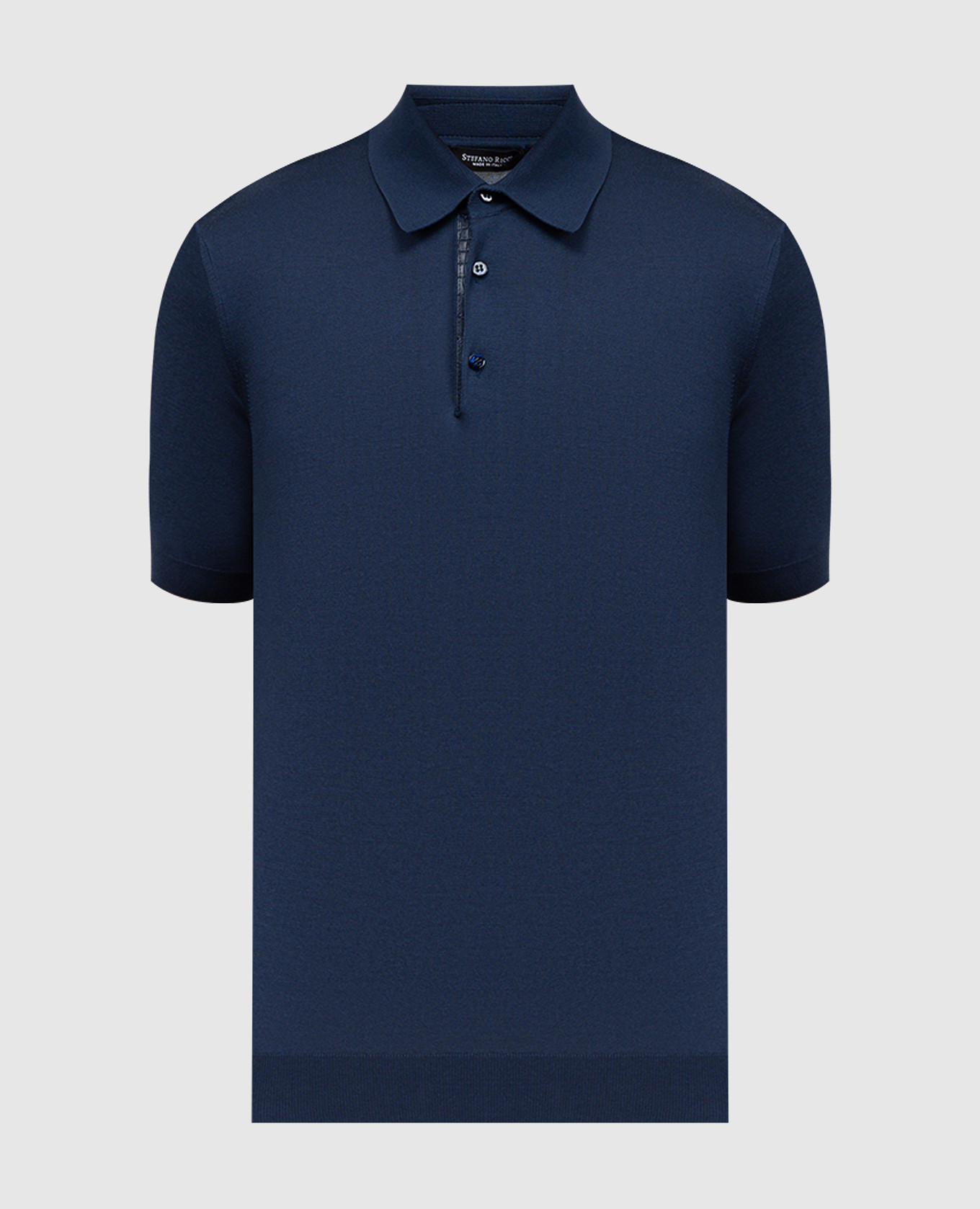 

Blue silk polo shirt Stefano Ricci