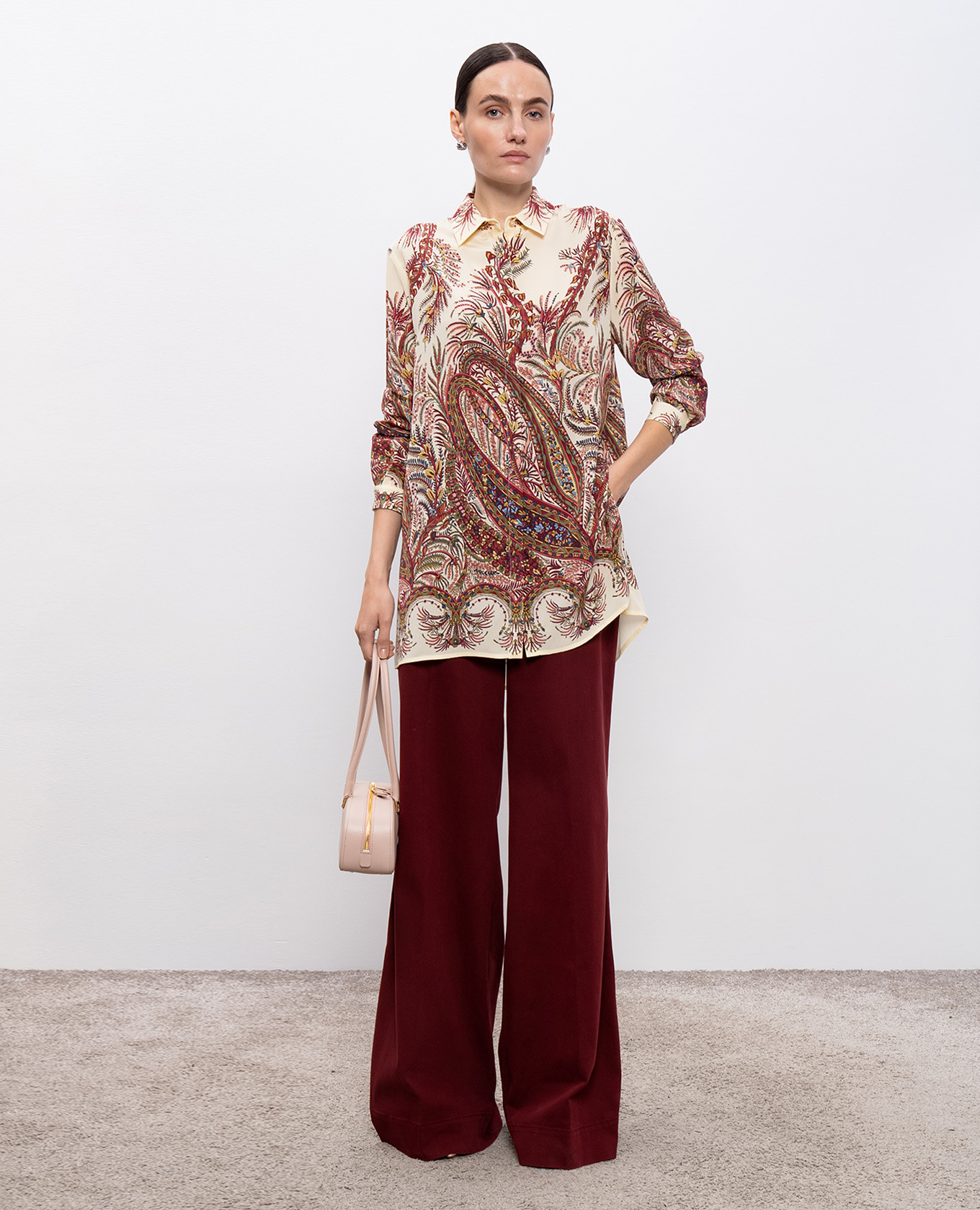 

Burgundy flared jeans Pegaso Etro