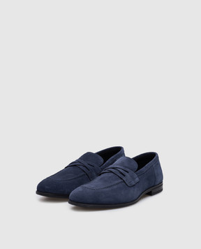 Stuart Weitzman Simon blue suede loafers SI218