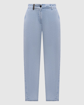 Peserico Blue pants with logo P04524T2005757