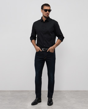 Tom Ford Blue distressed jeans with logo DPS001DMC073