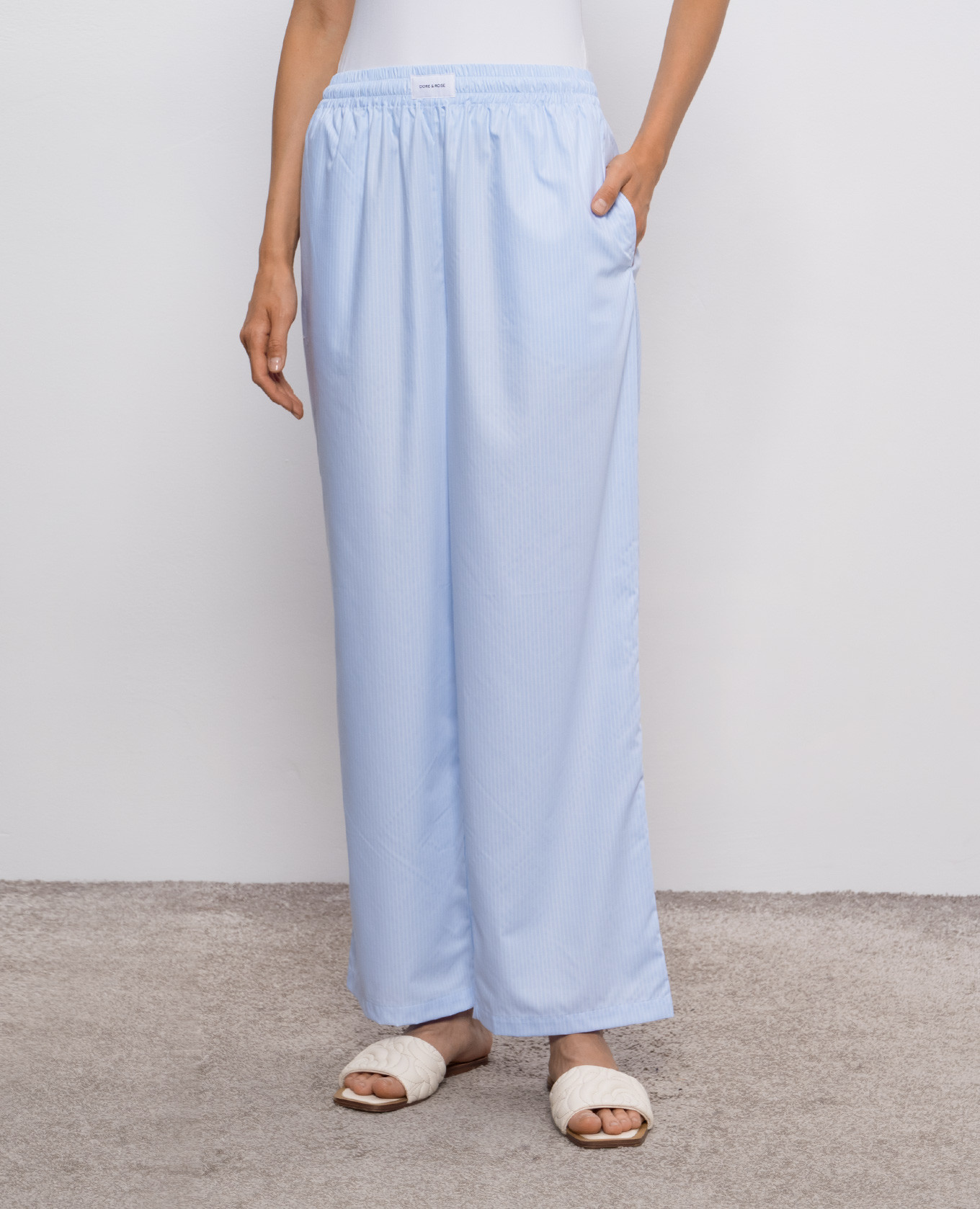 

Blue striped pajama pants Dore & Rose, Light blue