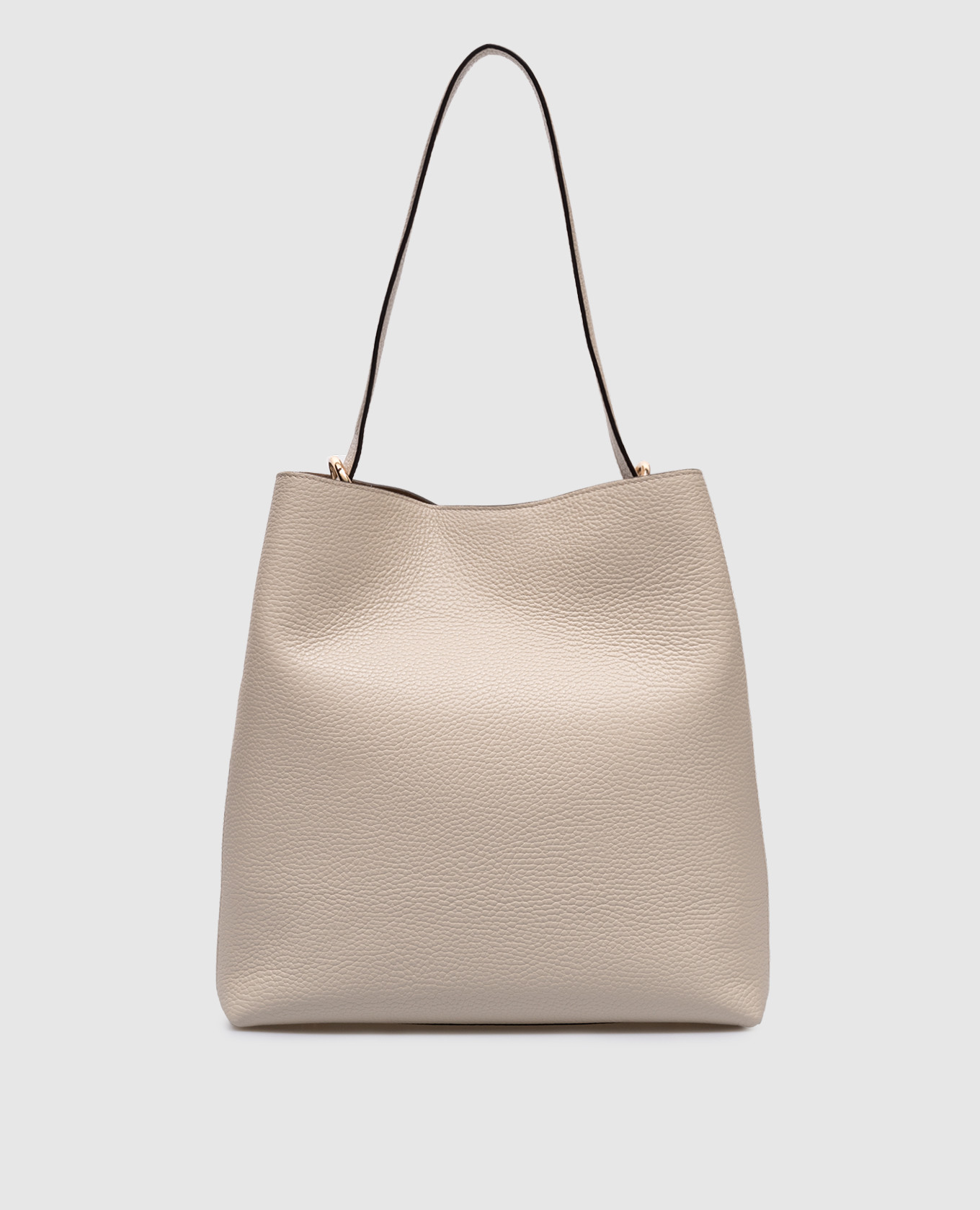 

Beige leather bag with embossed grain Gianni Notaro, Бежевый