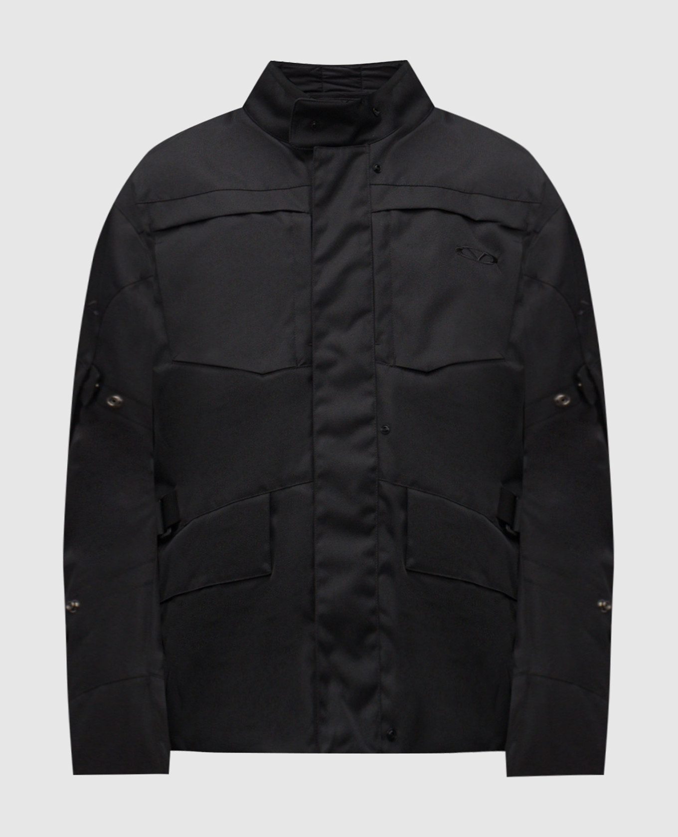 

Set of black jacket with embroidered emblem and quilted jacket Vetements