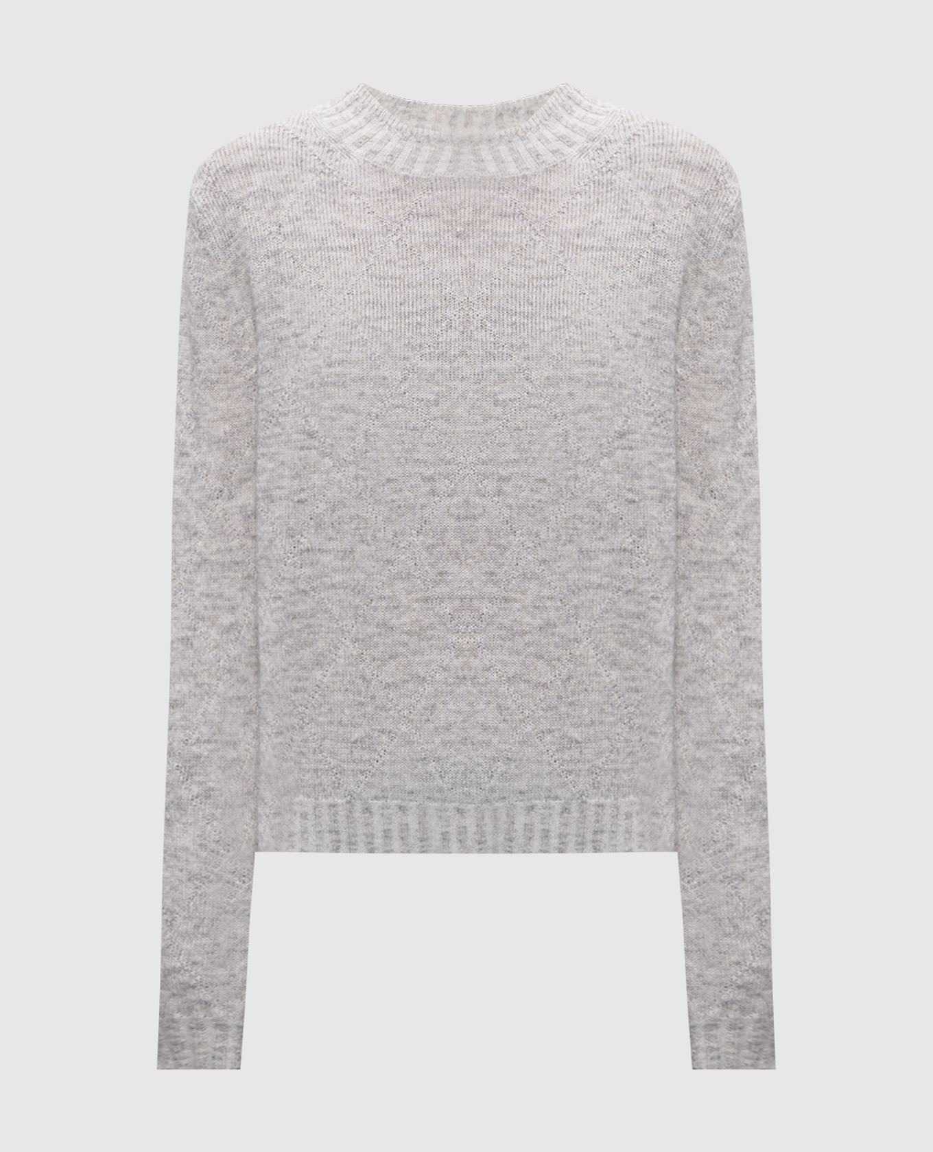

Gray sweater with wool in a geometric pattern Ballantyne, Бежевый