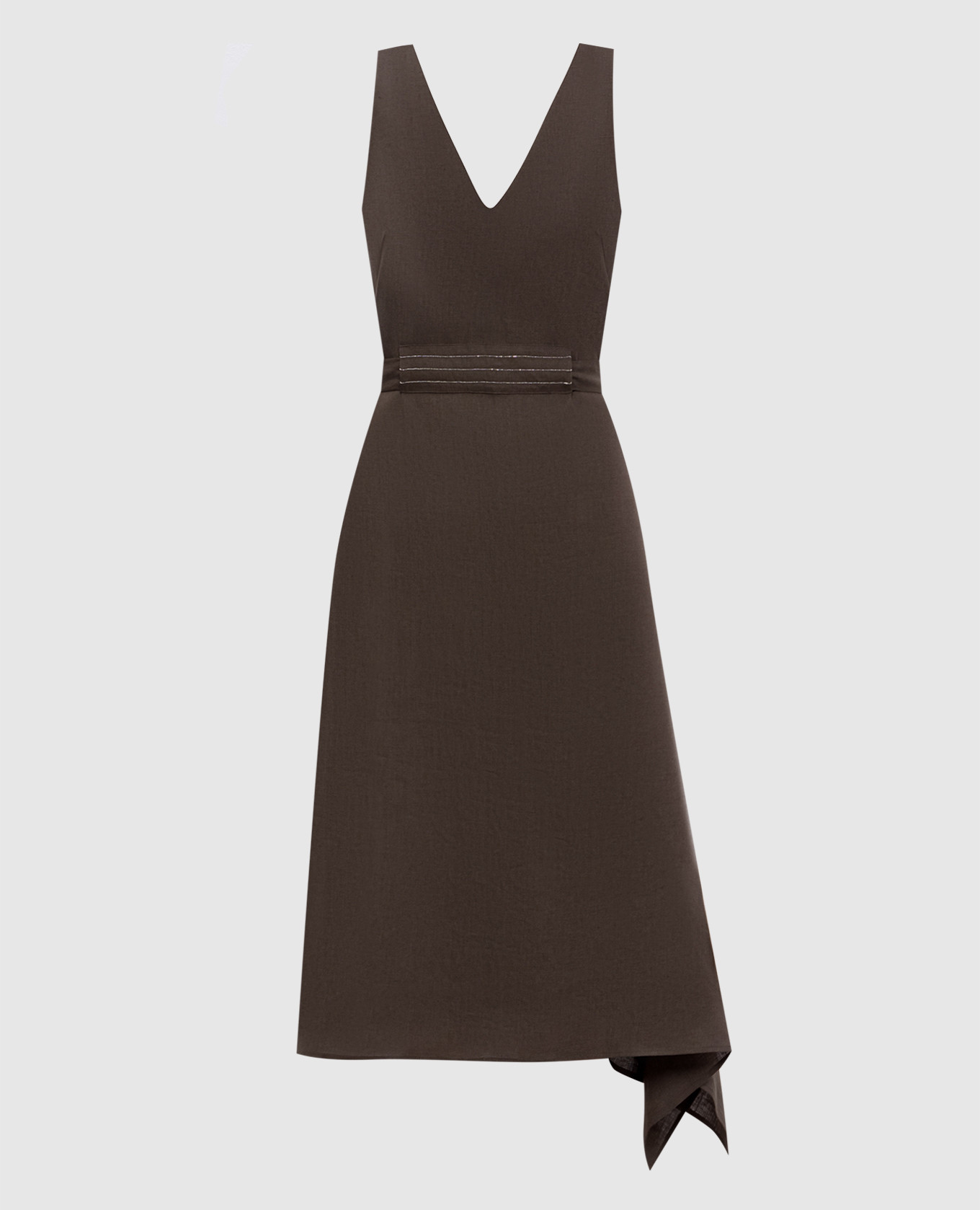 

Brown dress with linen Peserico