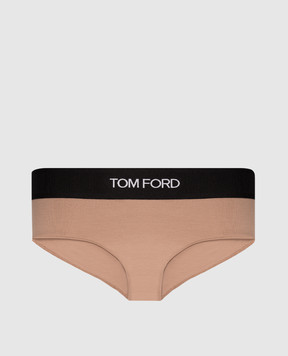 Tom Ford Beige panties with a logo pattern KNJ004JEX011